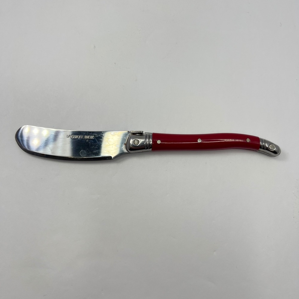 Laguiole Inox Spreader Red Butter Knife Stainless Steel 6" French Style Cheese